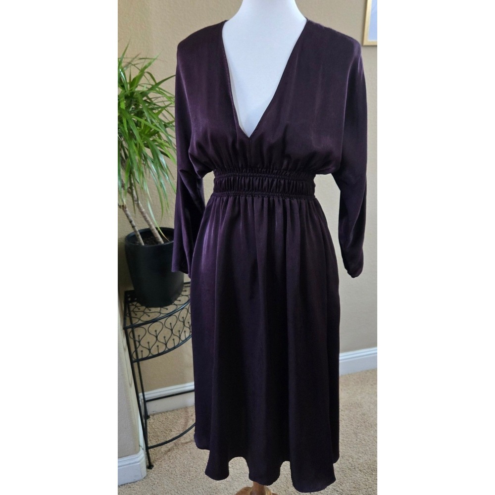 Zara Deep Plum Midi Dress